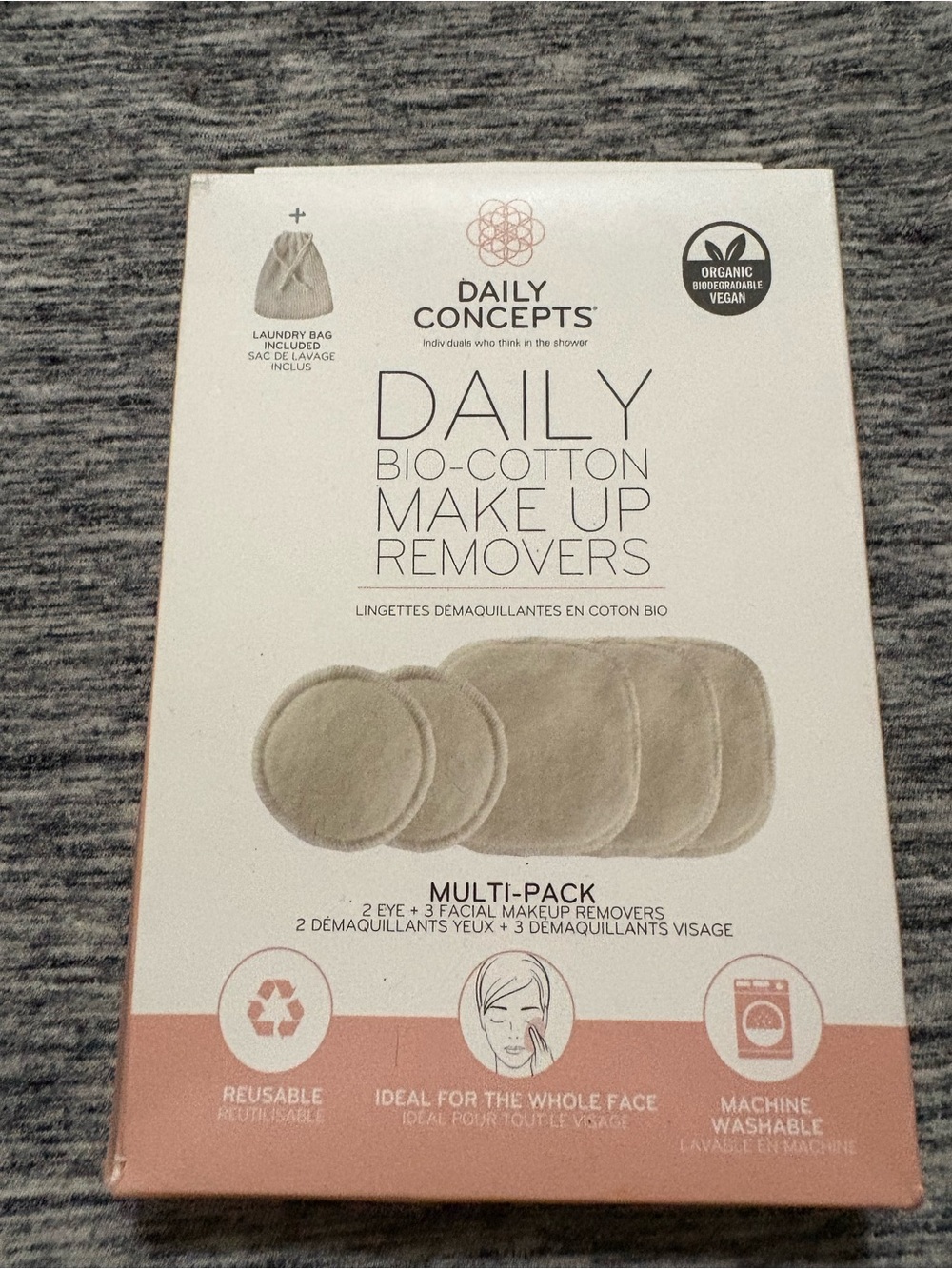 Daily Concepts Daily Bio-Cotton Make Up Removers - Nude Multi-Pack